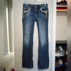 Miss Me Boot Cut Jeans Waist 28